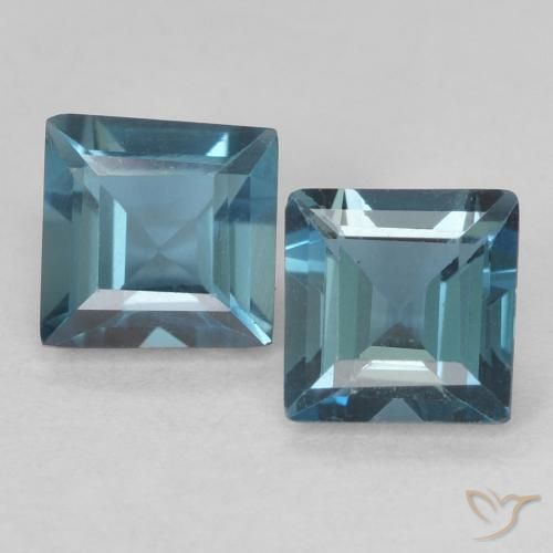 ルーストパーズ 0.81ct ロンドンブルー トパーズ 宝石販売, 認定トパーズ ブラジルから, 天然宝石, 四角形 5 x 5 mm (標準サイズ) ルーストパーズ 0.81ct ロンドンブルー トパーズ 宝石販売, 認定トパーズ ブラジルから, 天然宝石, 四角形 5 x 5 mm (標準サイズ)