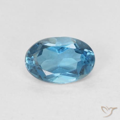 0.62ct 天然 ロンドンブルー トパーズ, 楕円形, VVS-VS