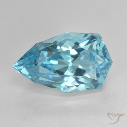 10.85ct 天然 スイスブルー トパーズ, 洋梨の形, VVS