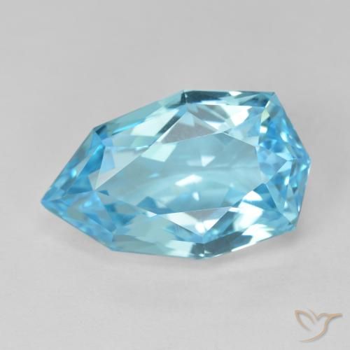 10.90ct 天然 スイスブルー トパーズ, 洋梨の形, VVS