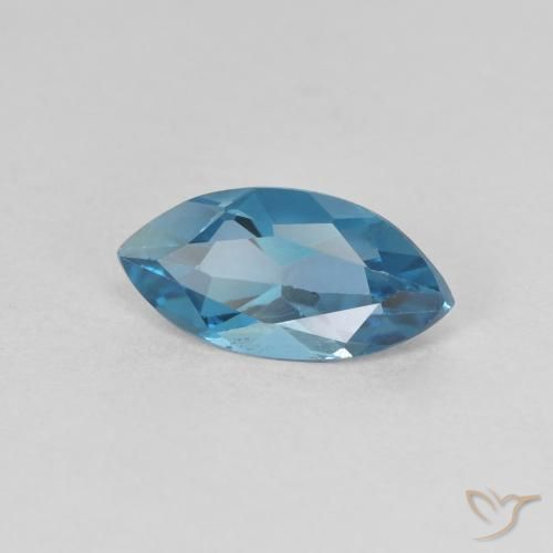 1.25ct 天然 ロンドンブルー トパーズ, マーキーズ, VS