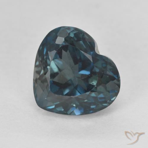 4.36ct 天然 ロンドンブルー トパーズ, 心臓, VVS-VS