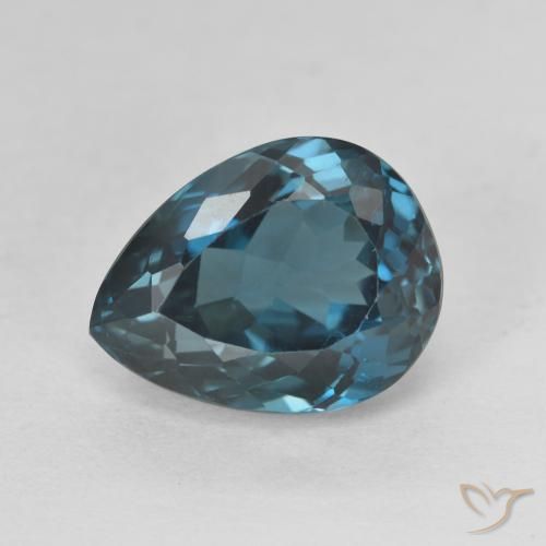 5.89ct 天然 ロンドンブルー トパーズ, 洋梨の形, VVS-VS