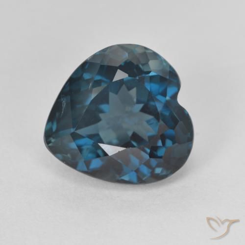 4.55ct 天然 ロンドンブルー トパーズ, 心臓, VVS-VS