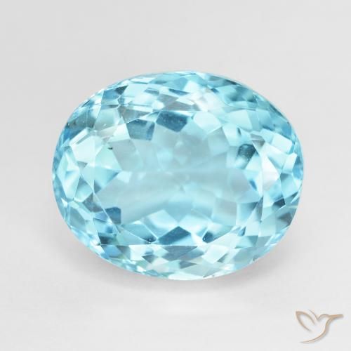 13.82ct 天然 スイスブルー トパーズ, 楕円形, VVS-VS