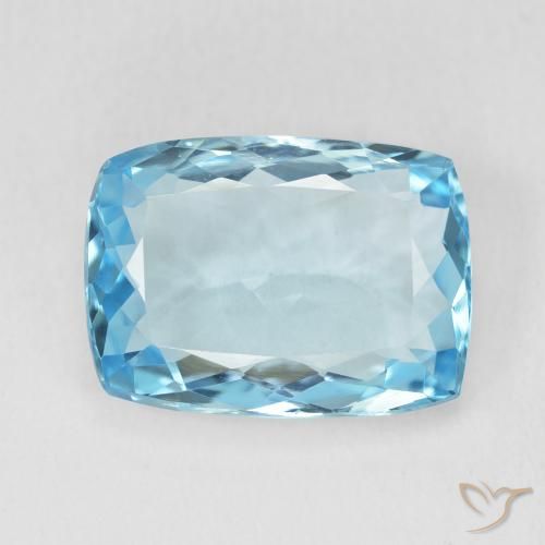 9.61ct 天然 スイスブルー トパーズ, クッション, VVS