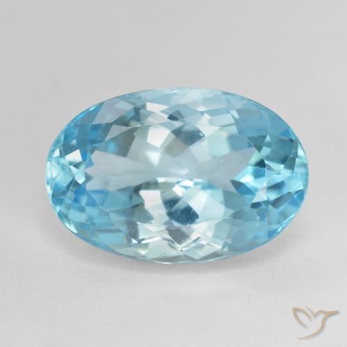 13.40ct 天然 スカイブルー トパーズ, 楕円形, VS