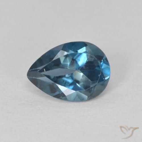 0.81ct 天然 ロンドンブルー トパーズ, 洋梨の形, VS