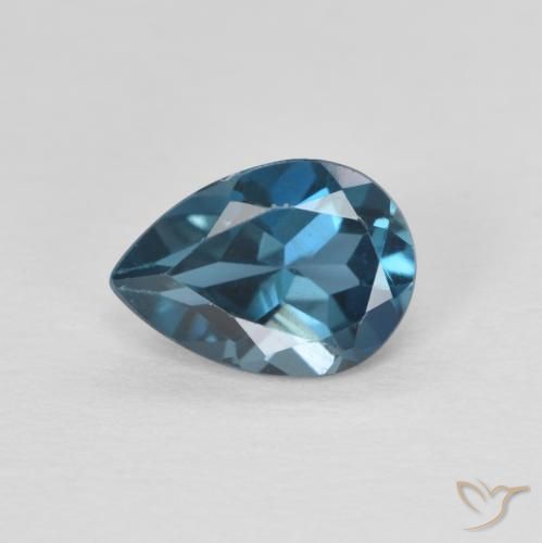 0.85ct 天然 ロンドンブルー トパーズ, 洋梨の形, VVS
