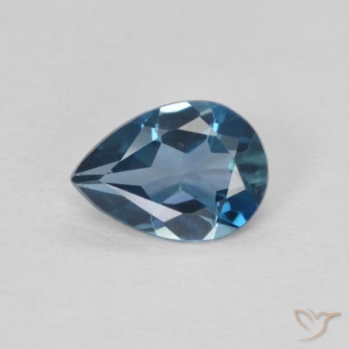 0.75ct 天然 ロンドンブルー トパーズ, 洋梨の形, VVS-VS