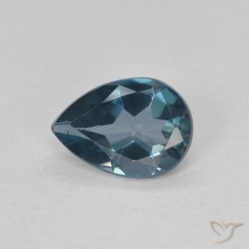 0.76ct 天然 ロンドンブルー トパーズ, 洋梨の形, VS