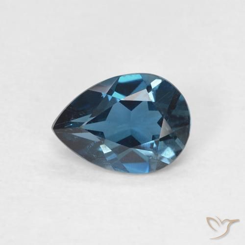 0.79ct 天然 ロンドンブルー トパーズ, 洋梨の形, VVS-VS