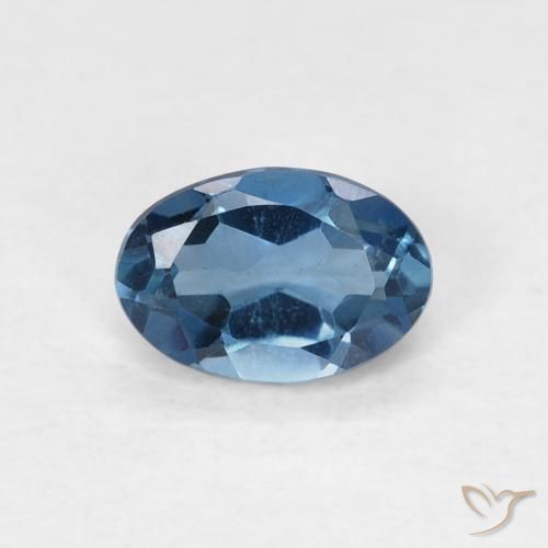 0.62ct 天然 ロンドンブルー トパーズ, 楕円形, VVS-VS
