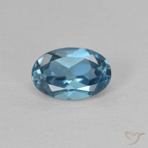0.64ct 天然 ロンドンブルー トパーズ, 楕円形, VVS