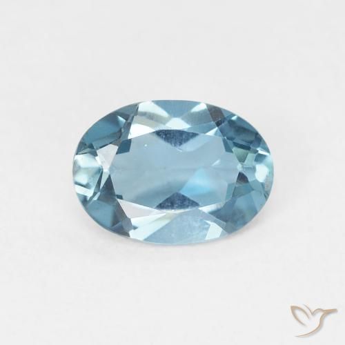 0.89ct 天然 ロンドンブルー トパーズ, 楕円形, VVS