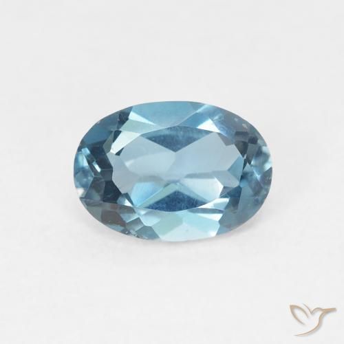1.03ct 天然 ロンドンブルー トパーズ, 楕円形, VVS