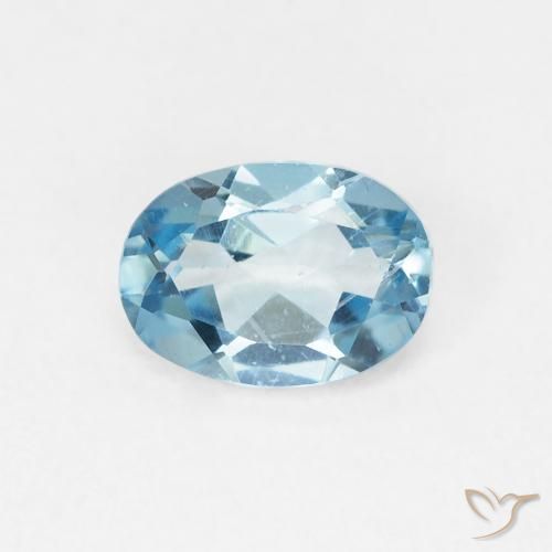 0.92ct 天然 スイスブルー トパーズ, 楕円形, VVS