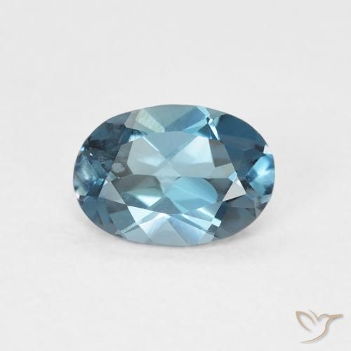 0.91ct 天然 ロンドンブルー トパーズ, 楕円形, VVS