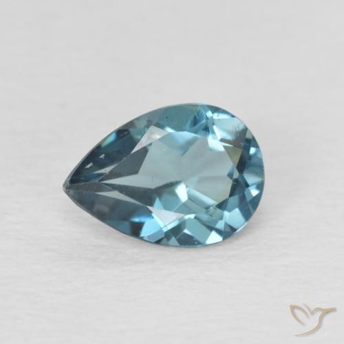 0.89ct 天然 ロンドンブルー トパーズ, 洋梨の形, VS