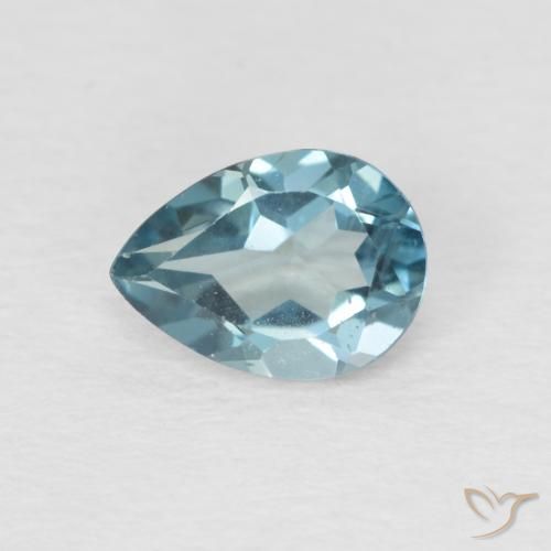 0.89ct 天然 ロンドンブルー トパーズ, 洋梨の形, VS