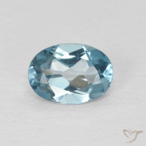 0.89ct 天然 ロンドンブルー トパーズ, 楕円形, VVS