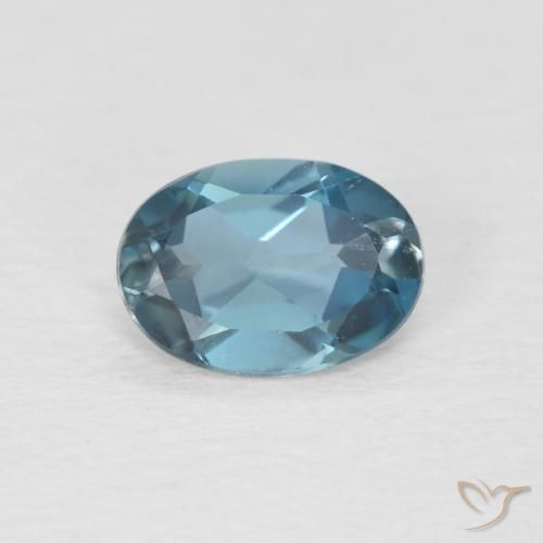 0.88ct 天然 ロンドンブルー トパーズ, 楕円形, VVS