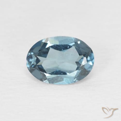 0.98ct 天然 ロンドンブルー トパーズ, 楕円形, VS