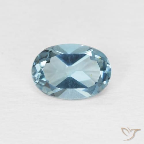 0.95ct 天然 ロンドンブルー トパーズ, 楕円形, VVS