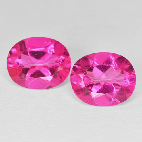 8.64ctw 天然 Medium Dark-Pink トパーズ, 楕円形, VVS-VS