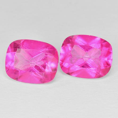 10.01ctw 天然 Medium Dark-Pink トパーズ, クッション, VS