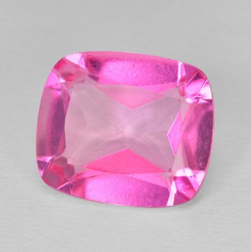9.61カラットの天然Medium Dark-Pinkトパーズ、クッション、VVS-VS