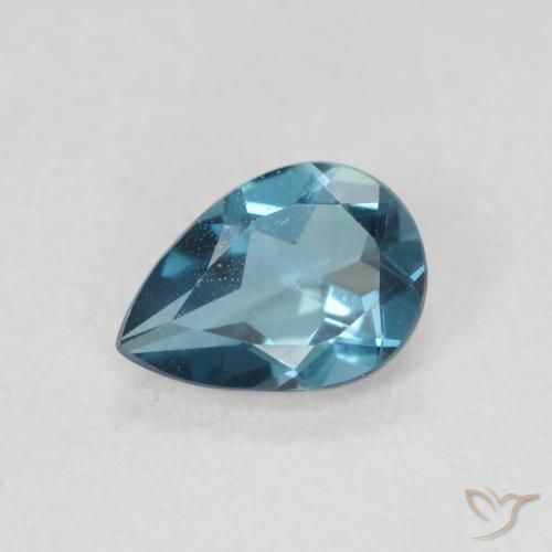 0.81ct 天然 ロンドンブルー トパーズ, 洋梨の形, VVS-VS