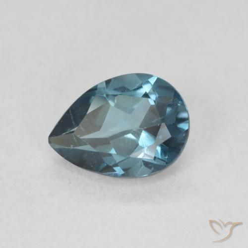 0.92ct 天然 ロンドンブルー トパーズ, 洋梨の形, VVS-VS