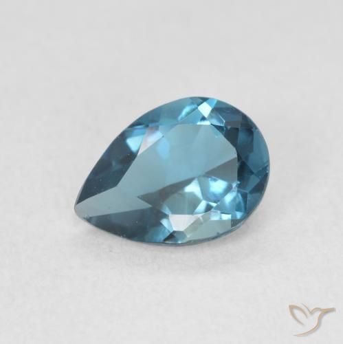 0.85ct 天然 ロンドンブルー トパーズ, 洋梨の形, VVS-VS