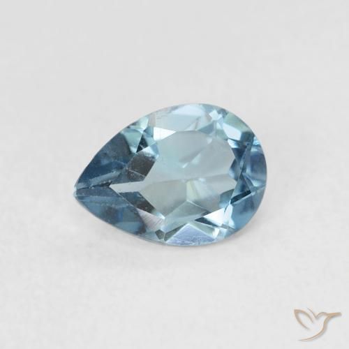 0.90ct 天然 ロンドンブルー トパーズ, 洋梨の形, VS
