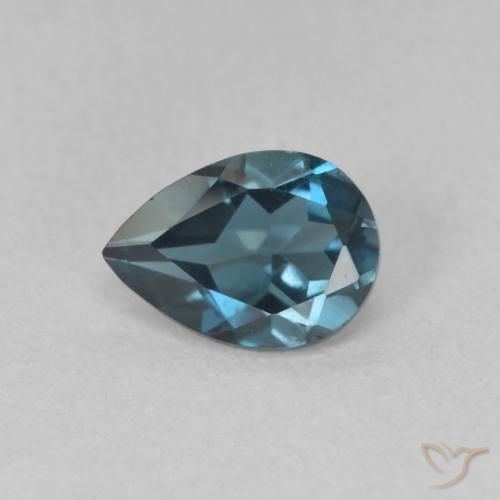0.89ct 天然 ロンドンブルー トパーズ, 洋梨の形, VVS-VS