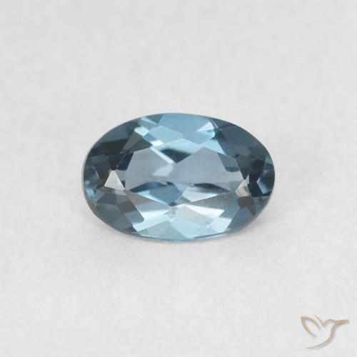 0.55ct 天然 ロンドンブルー トパーズ, 楕円形, VVS