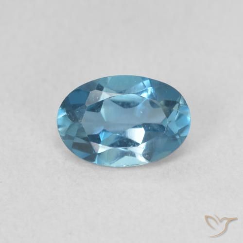 0.59ct 天然 ロンドンブルー トパーズ, 楕円形, VVS