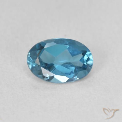 0.53ct 天然 ロンドンブルー トパーズ, 楕円形, VVS