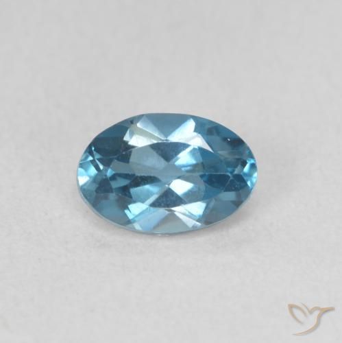 0.61ct 天然 ロンドンブルー トパーズ, 楕円形, VVS