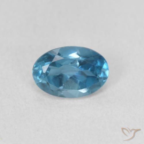 0.56ct 天然 ロンドンブルー トパーズ, 楕円形, VVS