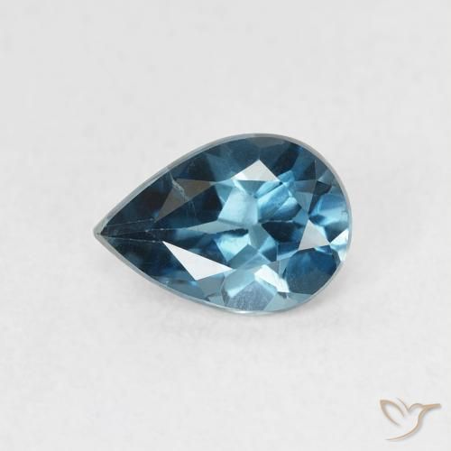 0.74ct 天然 ロンドンブルー トパーズ, 洋梨の形, VVS