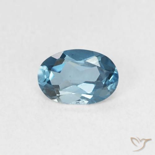 0.56ct 天然 ロンドンブルー トパーズ, 楕円形, VVS