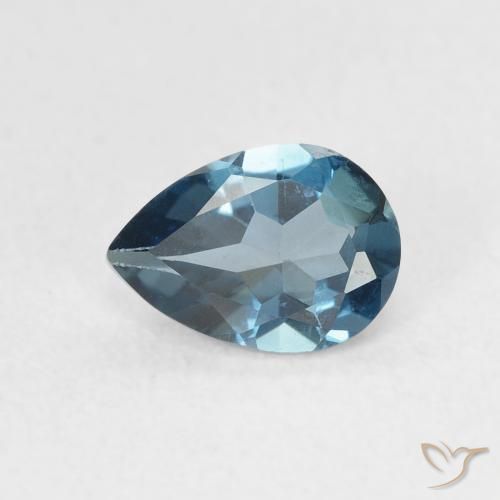 0.75ct 天然 ロンドンブルー トパーズ, 洋梨の形, VVS