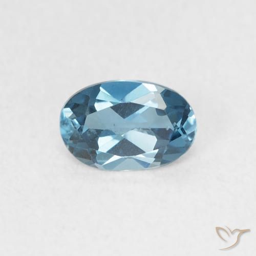 0.56ct 天然 ロンドンブルー トパーズ, 楕円形, VVS