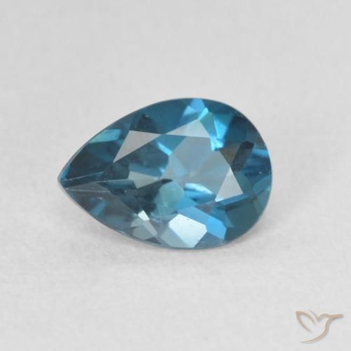0.73ct 天然 ロンドンブルー トパーズ, 洋梨の形, VVS