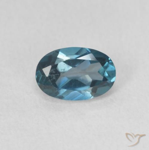 0.67ct 天然 ロンドンブルー トパーズ, 楕円形, VVS