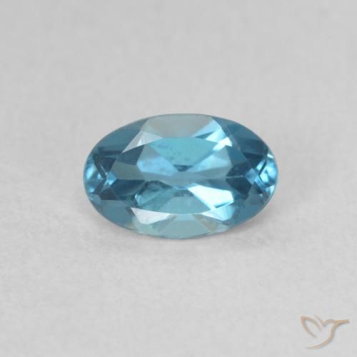 0.53ct 天然 ロンドンブルー トパーズ, 楕円形, VVS