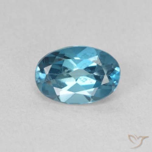 0.68ct 天然 ロンドンブルー トパーズ, 楕円形, VVS