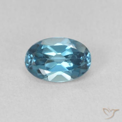0.65ct 天然 ロンドンブルー トパーズ, 楕円形, VVS-VS